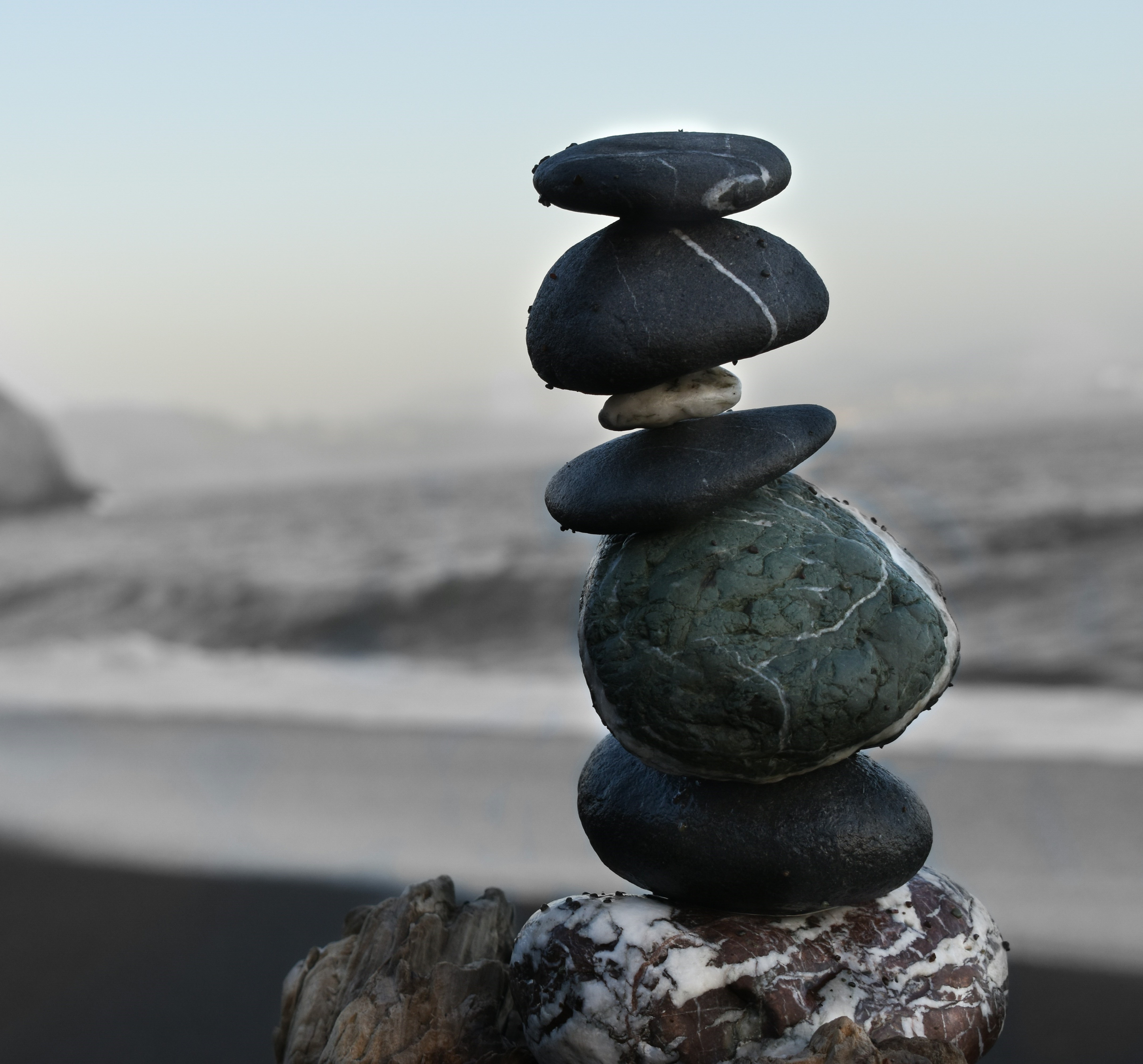 Stones balanced