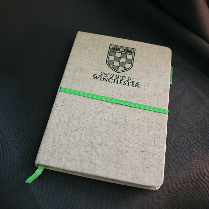 Branded eco jute cotton notebook