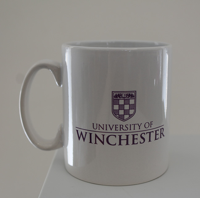 Branded university mug