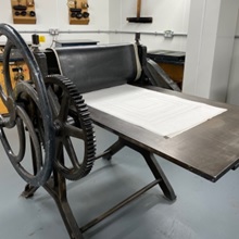 A printing press in a studio