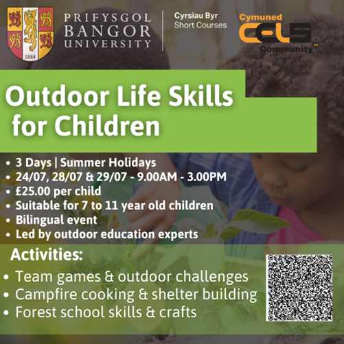 an image of outdoor life skills for children poster