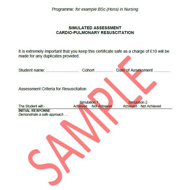 SOHSC Replacement SIM Certificate
