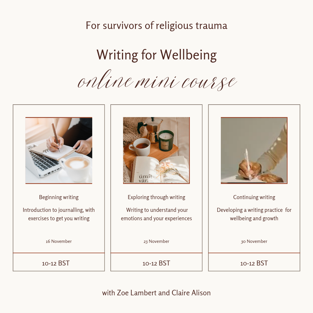 Writing for Wellbeing For Survivors of Religious Trauma