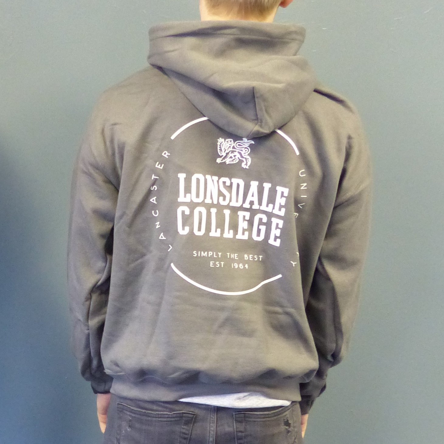 Lonsdale College Hoodie (DARK GREY)