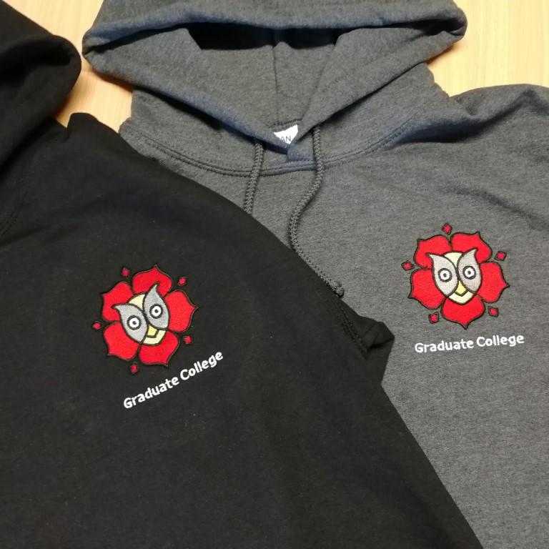 Graduate College Embroidered Hoodies with options for personalisation