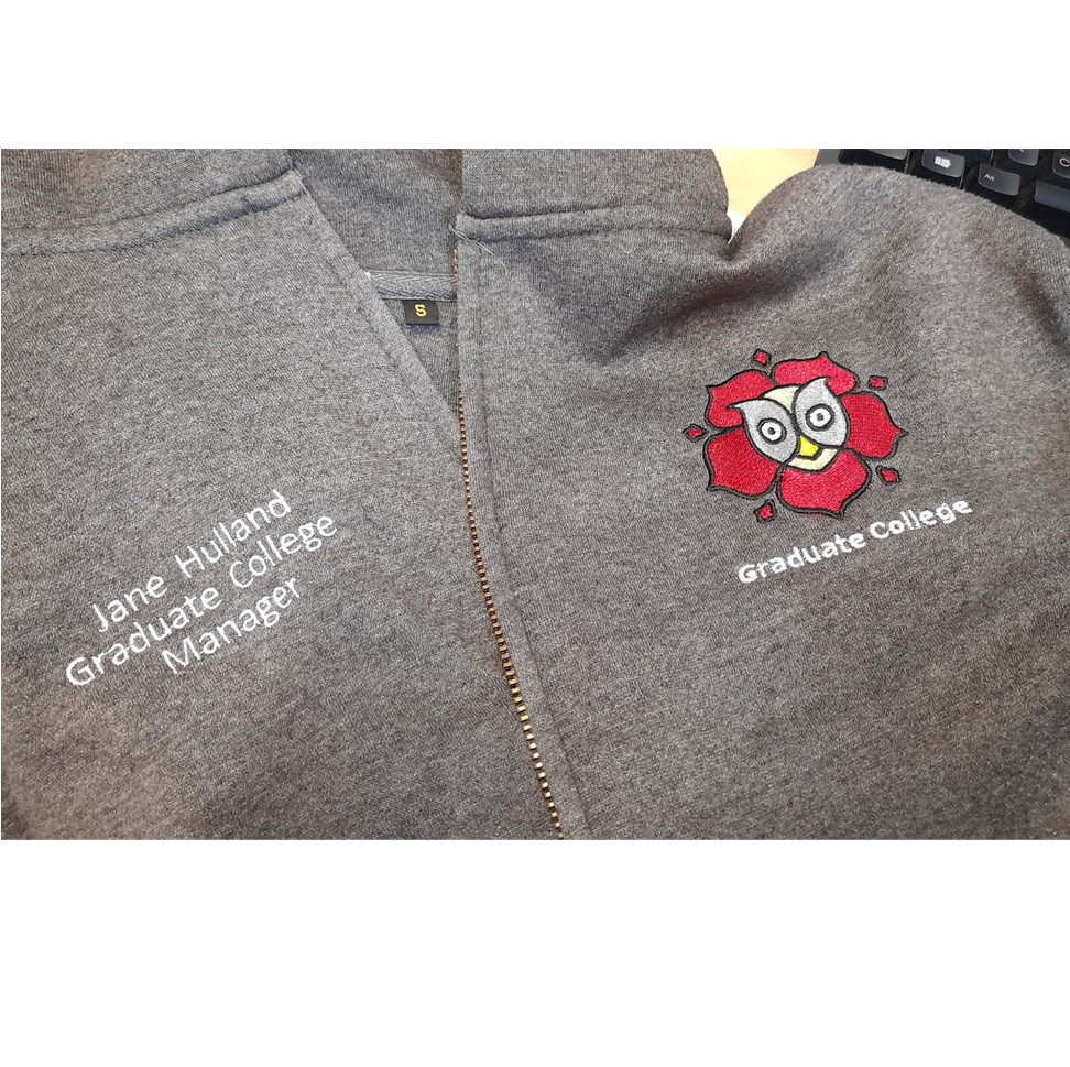 Graduate College Embroidered Hoodies with options for personalisation