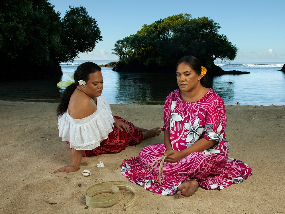 KIHARA Two Fa'afafine on the Beach (after Gauguin) (2020)