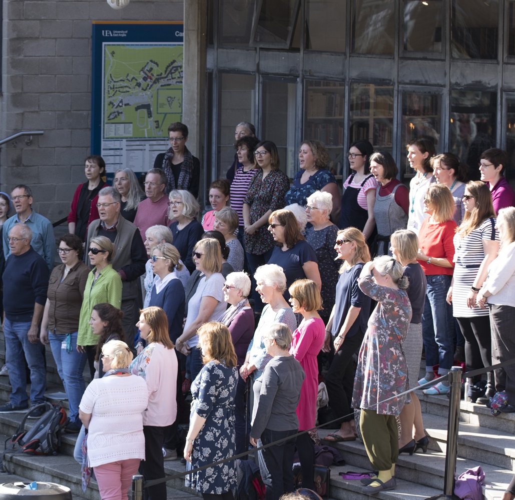 UEA Community Choi rehearsal in the UEA Square