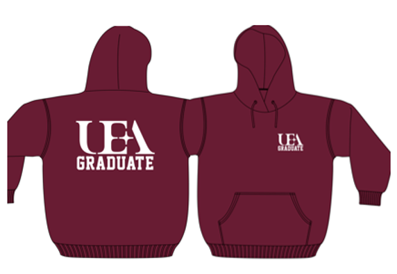 UEA Graduate Burgundy Hoody £25