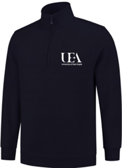 UEA 1/4 Zip Black Sweatshirt £22.50