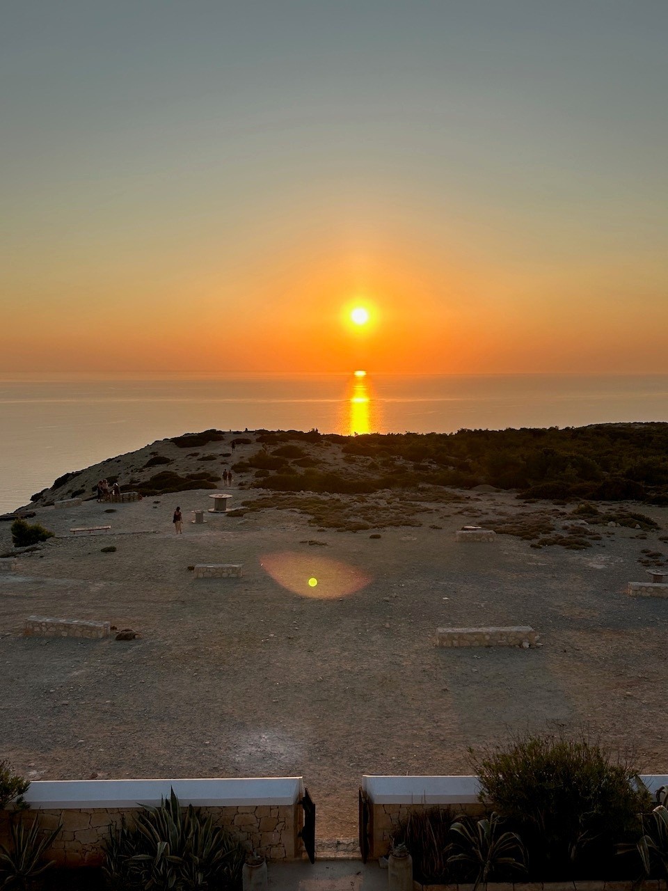 Orange sunset over the sea