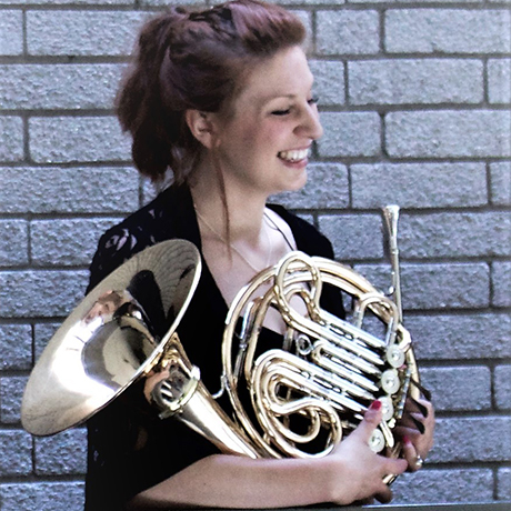 Woman with french horn