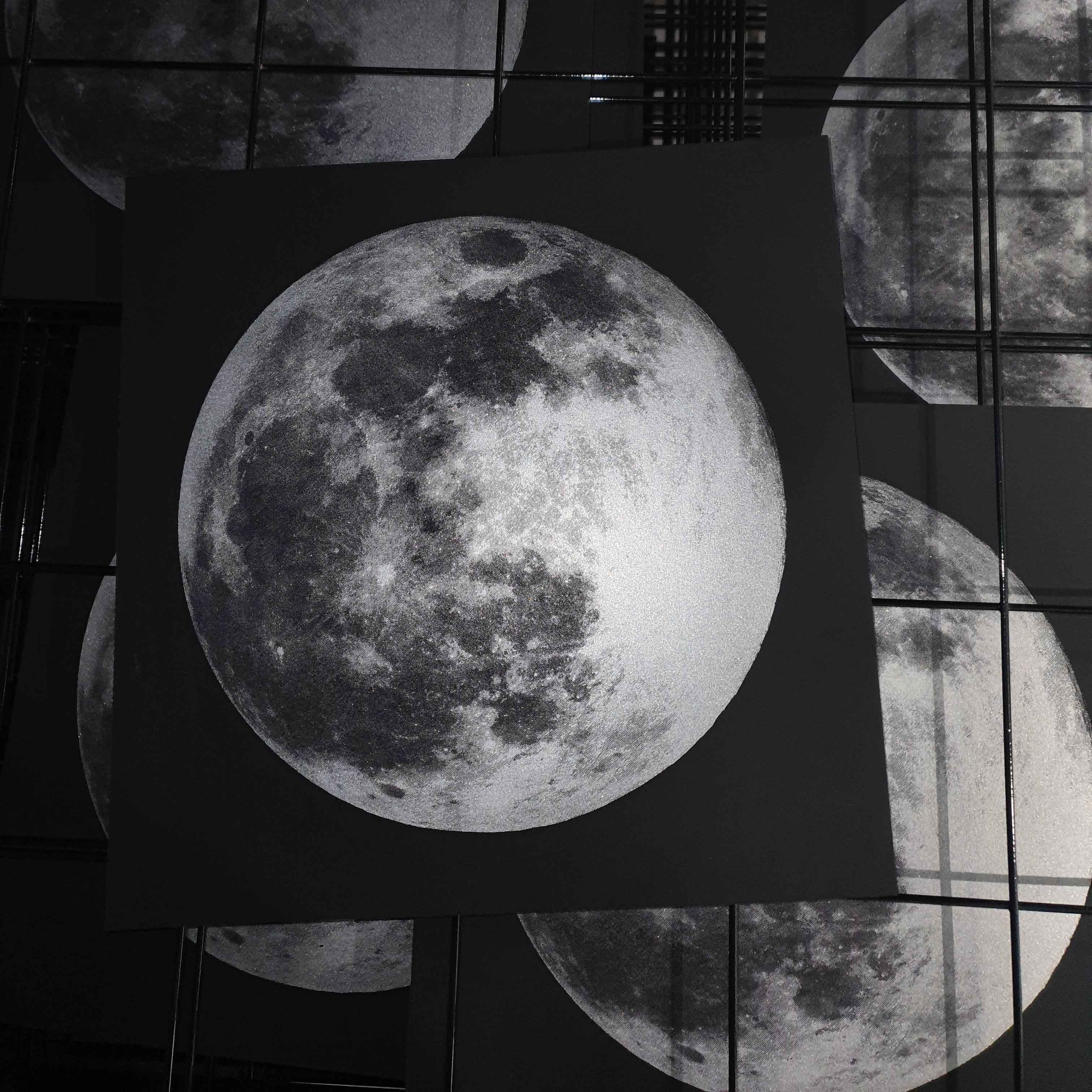 Screen printed moon