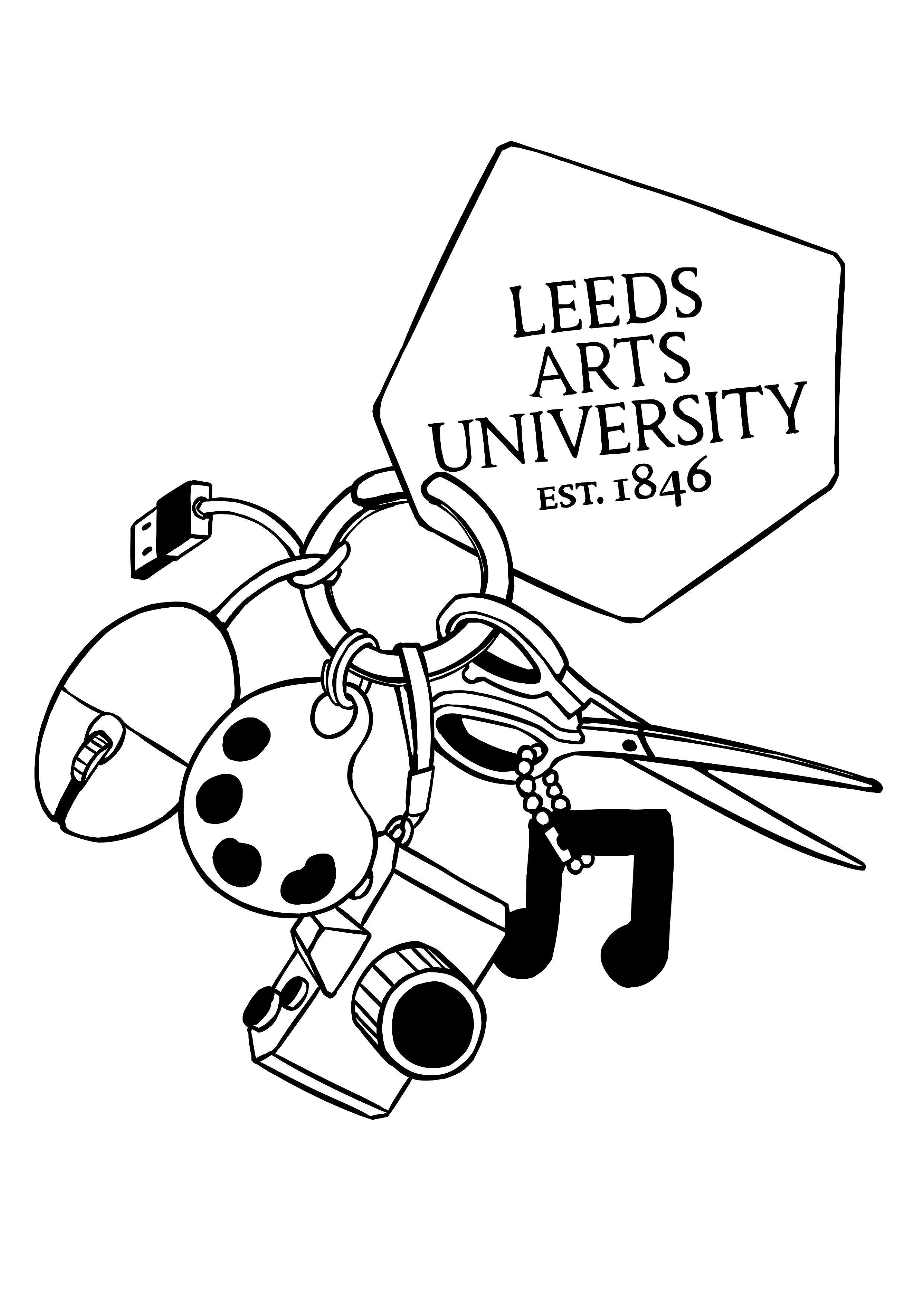Leeds Arts University T-Shirt: White