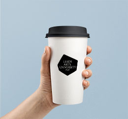 Reusable Cup with Leeds Arts University Logo