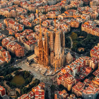 Ariel photo of Sagrada Familia