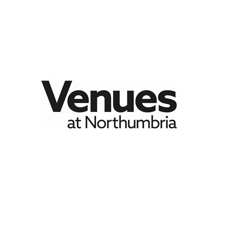 Venues Logo- black text on a white background
