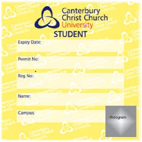 Canterbury Campus Parking Permit - Student: For Blue Badge Holders & Students with other mobility impairments ONLY