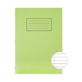 A4 Exercise Book - Ruled with margin - Green