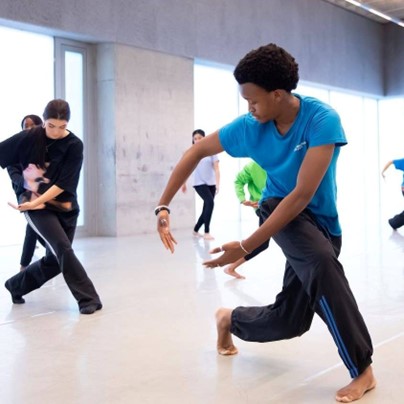 Young children dancing