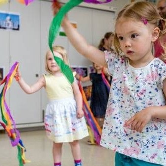 Young children dancing