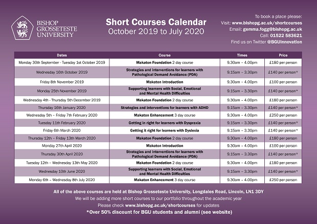 Short Course Calendar