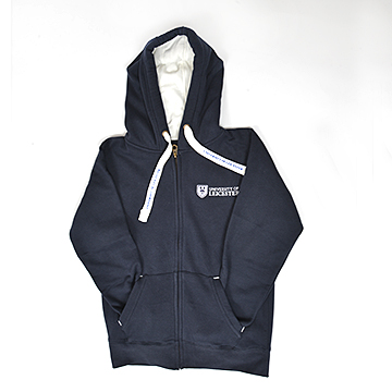 University of Leicester Zipped Hoodie - Navy