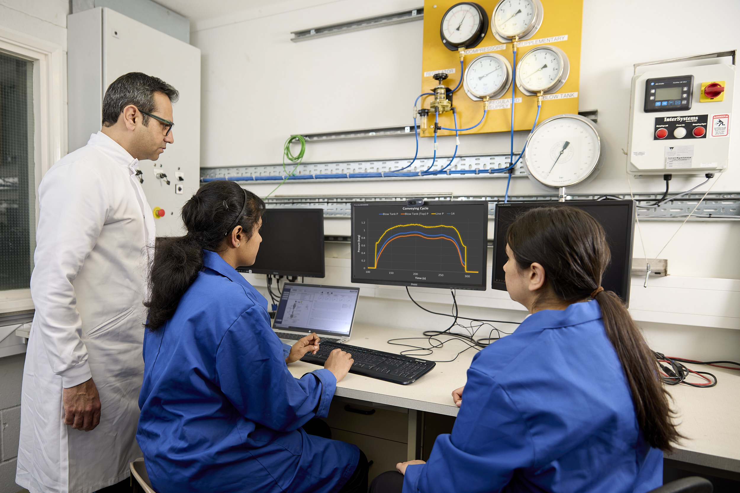 pneumatic conveying control room