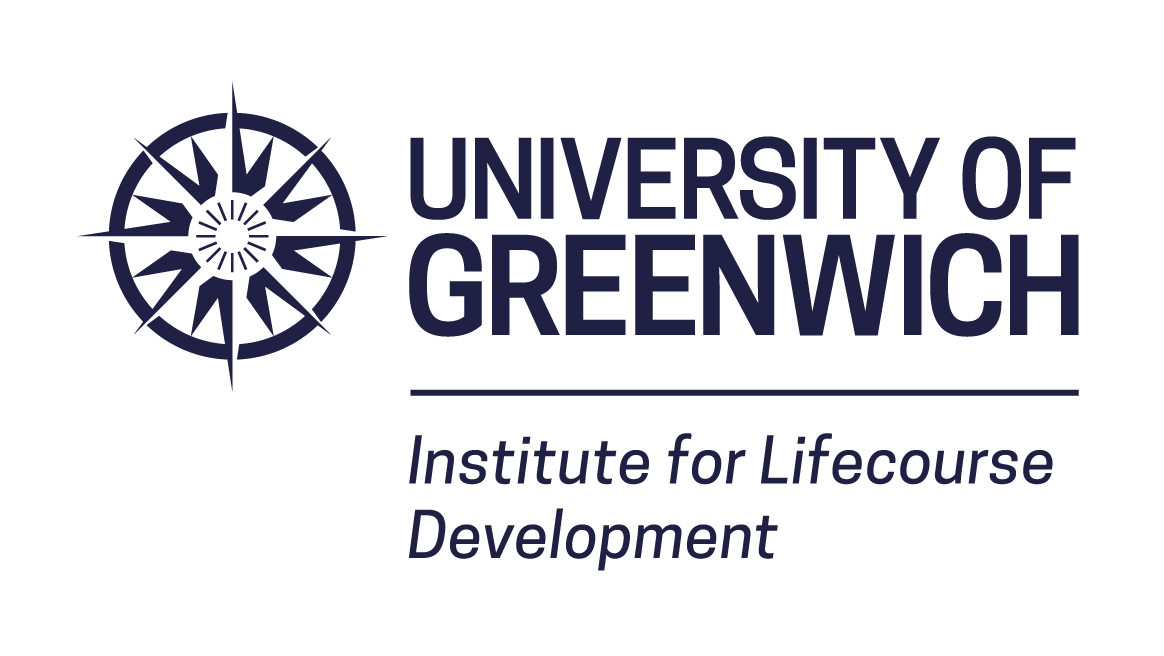 University of Greenwich compass logo with Institute for Lifecourse Development tag line