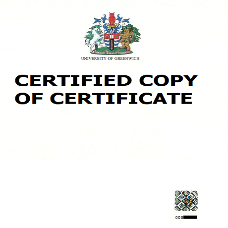 Certified Copy of Certificate