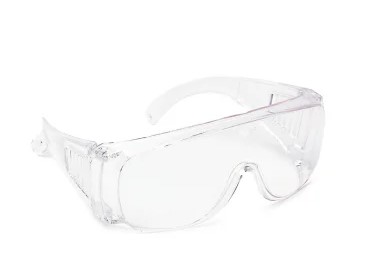 See through plastic safety glasses
