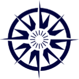Navy UoG compass logo on white background
