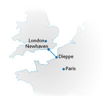 Newhaven-Dieppe map