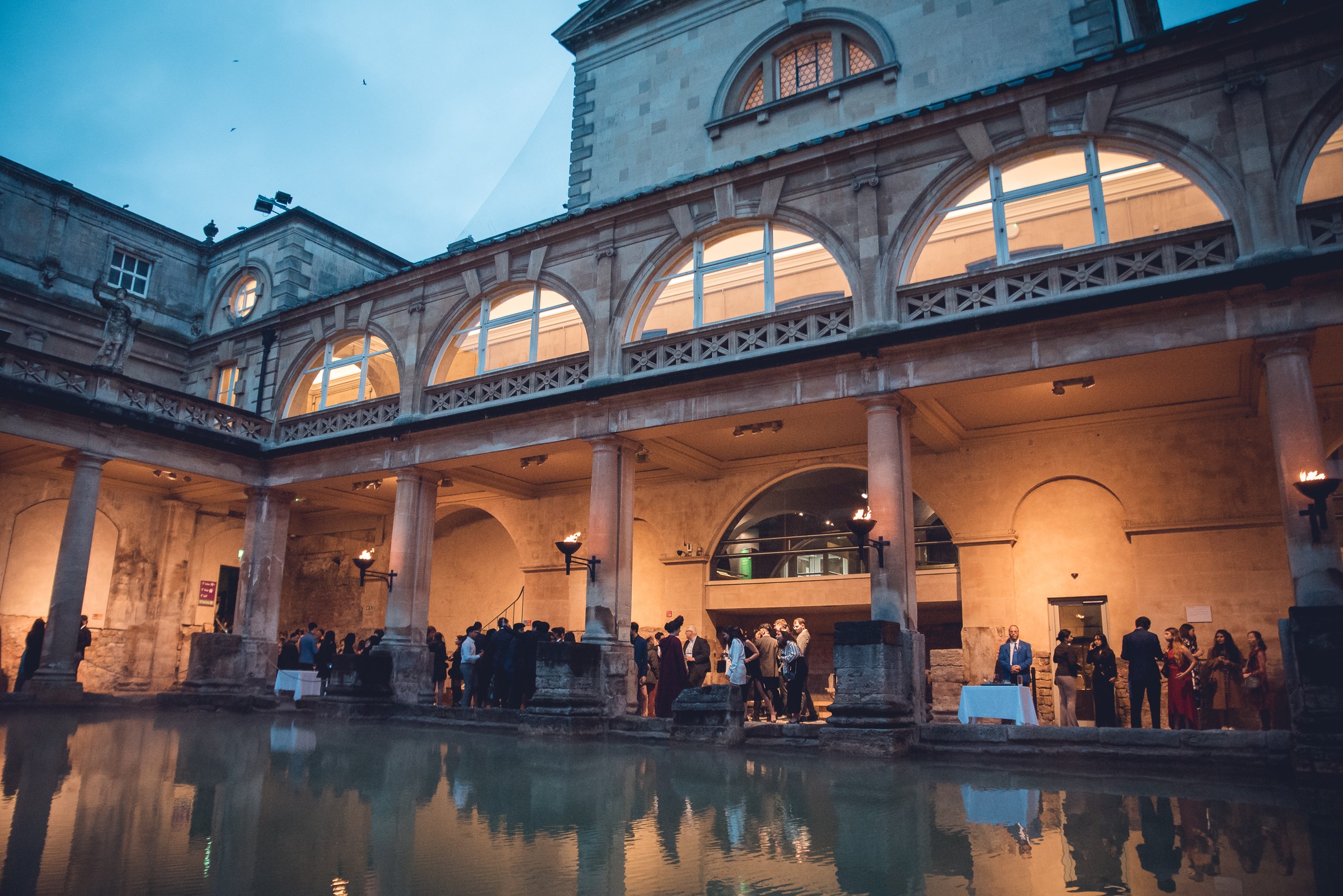 Roman Baths at night