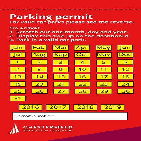 chesterfield parking permit scratch cards
