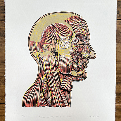 Anatomy print 1: ‘Nerves of the Head and Neck’