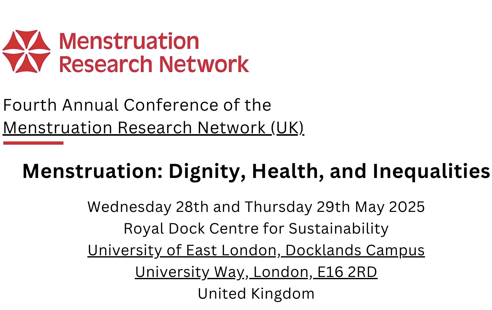 Fourth Annual Menstruation Research Network Conference