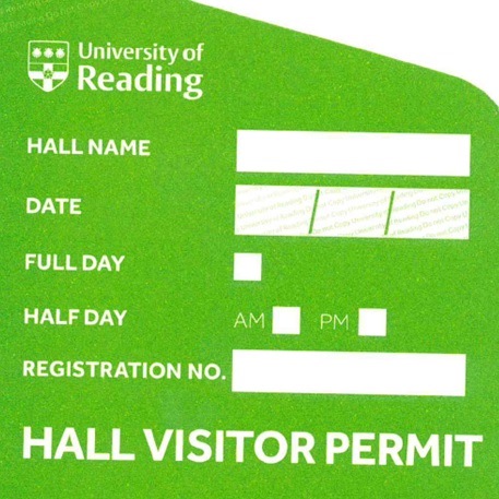 Halls Visitor Permit