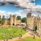 Sunny day with Warwick Castle in the background