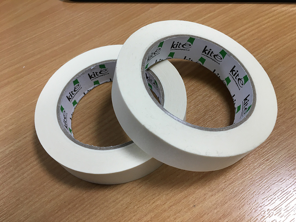 two rolls of masking tape