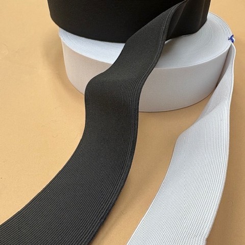 Waistband Elastic  (Black or White) per metre