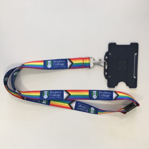Photo of Lanyard - Rainbow BLM strap with blue and card holder