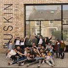 Students celebrating outside Ruskin School of Art