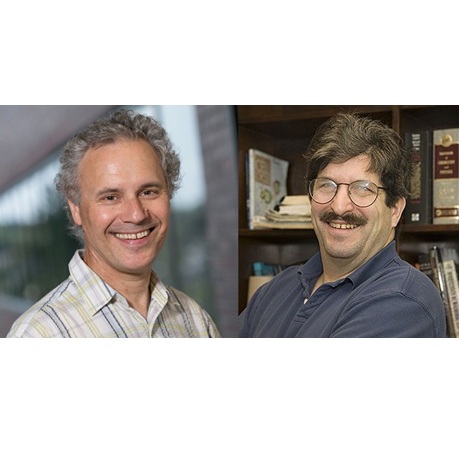 photos of the two speakers, Nobel Laureate professors Victor Ambros and Gary Ruvkun