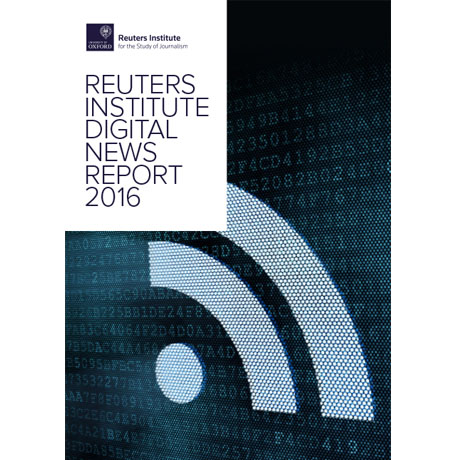 Digital News Report 2016 Front Cover