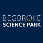 Begbroke science park logo, with a multicoloured cog