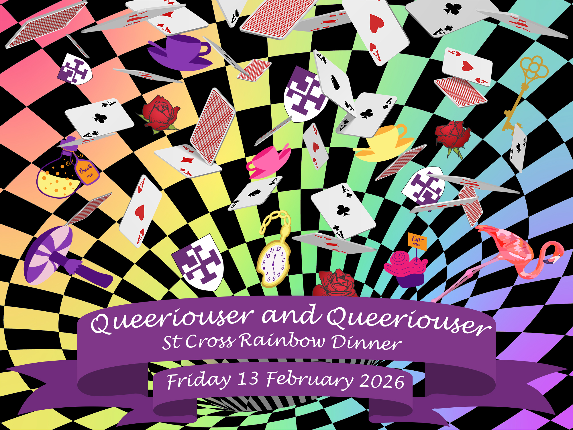 St Cross Rainbow Dinner 2026: Queeriouser and Queeriouser