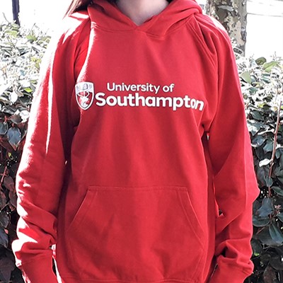 Official University of Southampton hoodie (new logo, red)