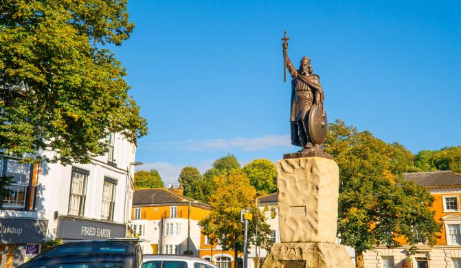 King Alfred's statue in the City of Winchester
