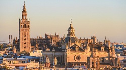 Seville skyline with the cathedral